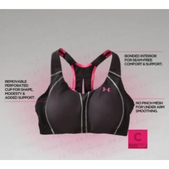 NWT Under Armour Hi-Impact Compression heat gear Sports Bra - Picture 4 of 12